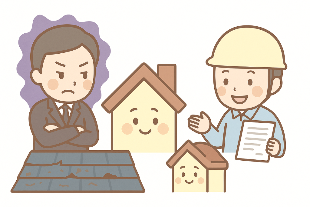 良い業者と悪徳業者を比較したわかりやすいイラスト