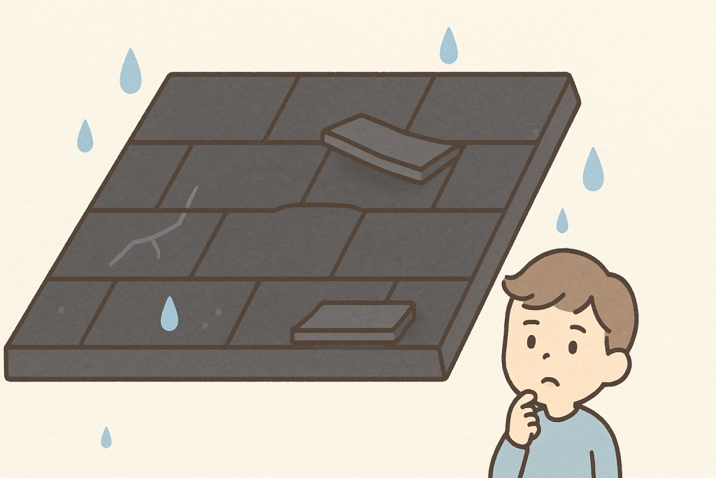 屋根材のひび割れ・反り・ズレ