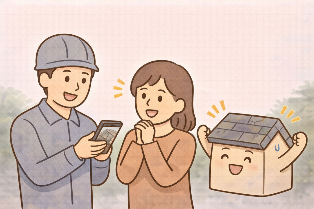 火災保険申請前に屋根の状態を正しく確認する考え方のイメージ
