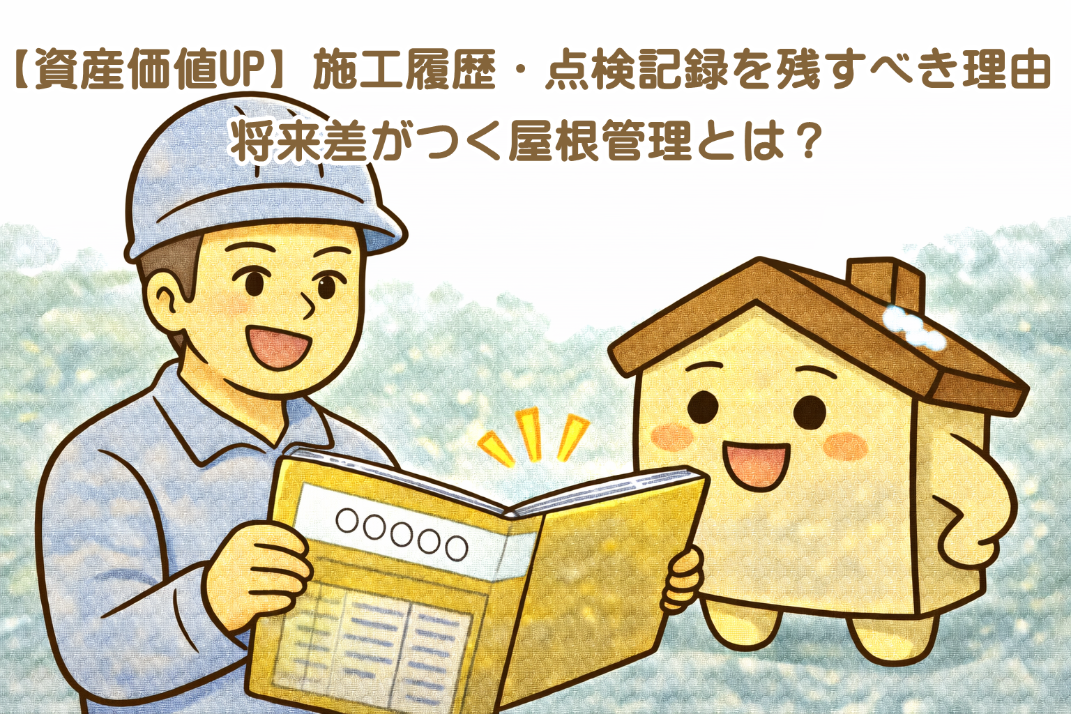 施工履歴と点検記録が屋根の資産価値を高める