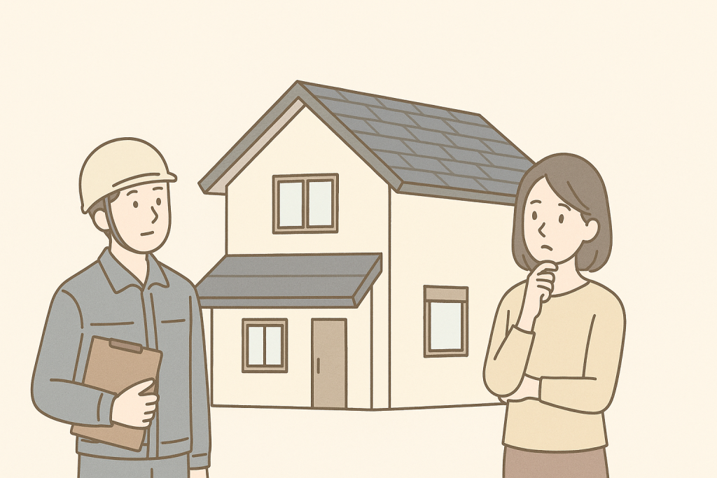 点検が短時間で屋根の状態を十分に確認できていない業者選びの失敗例イメージ
