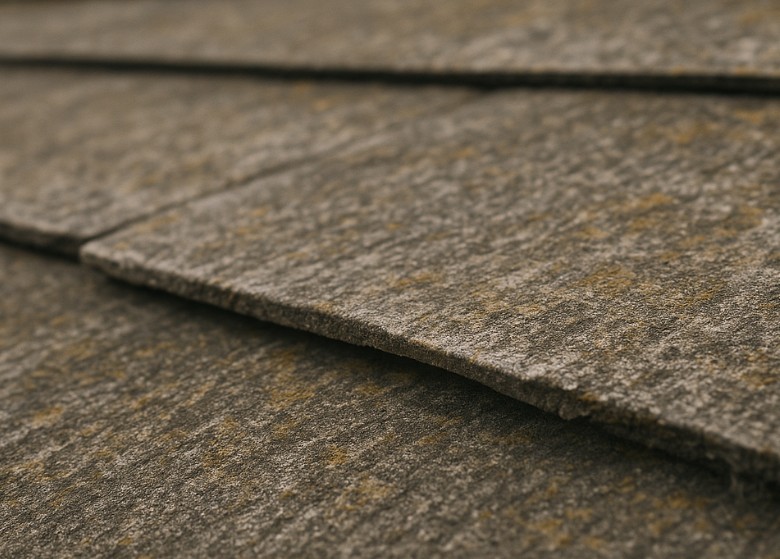 経年劣化で浮いて隙間が広がっている様子