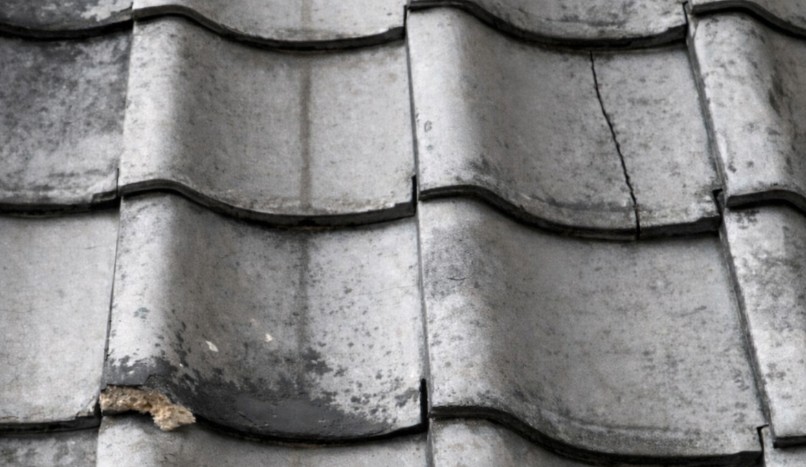 瓦屋根の欠けと落下リスク
