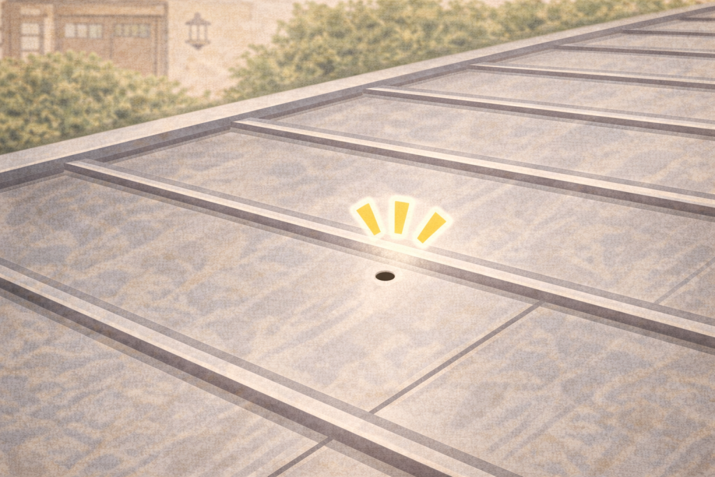 周囲の劣化が少なく補修で対応できる金属屋根の穴あき例