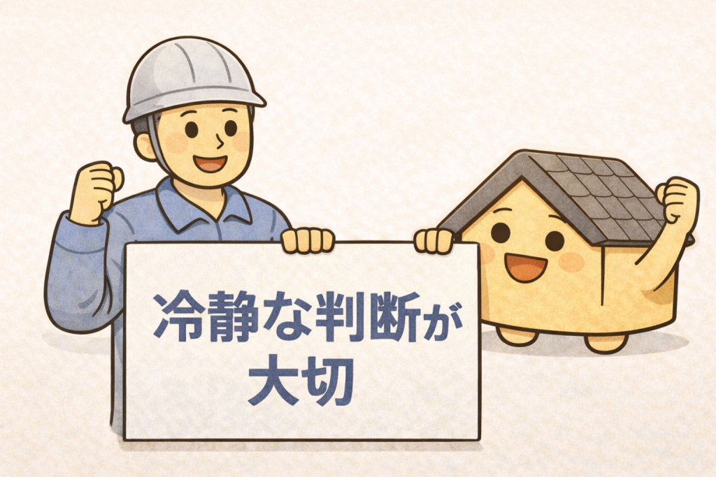 訪問販売の屋根工事提案をその場で契約せず冷静に判断