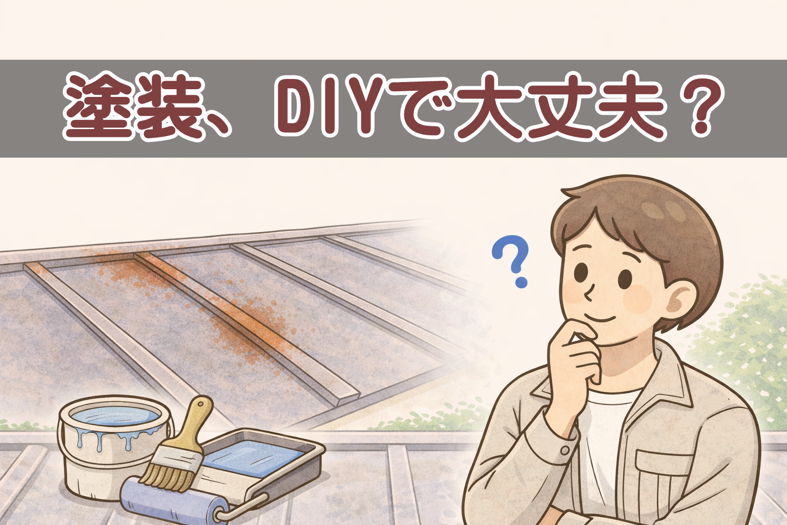DIY塗装を検討している金属屋根の状態