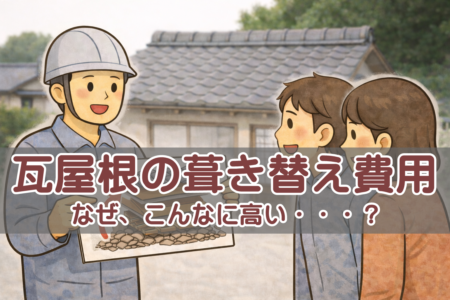 瓦屋根の葺き替え費用が高くなる理由を解説する記事のアイキャッチ画像