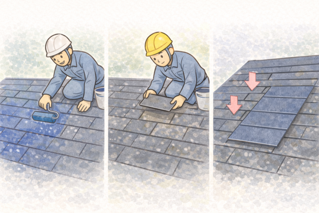 スレート屋根修理の選択肢
