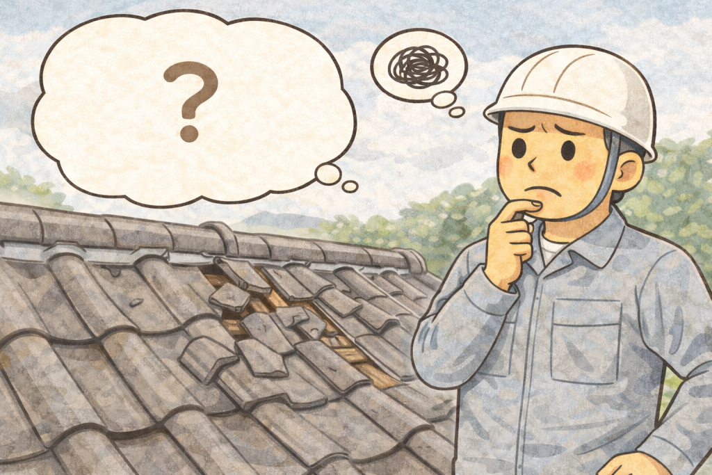 火災保険適用後に必要となる瓦屋根修理方法の判断
