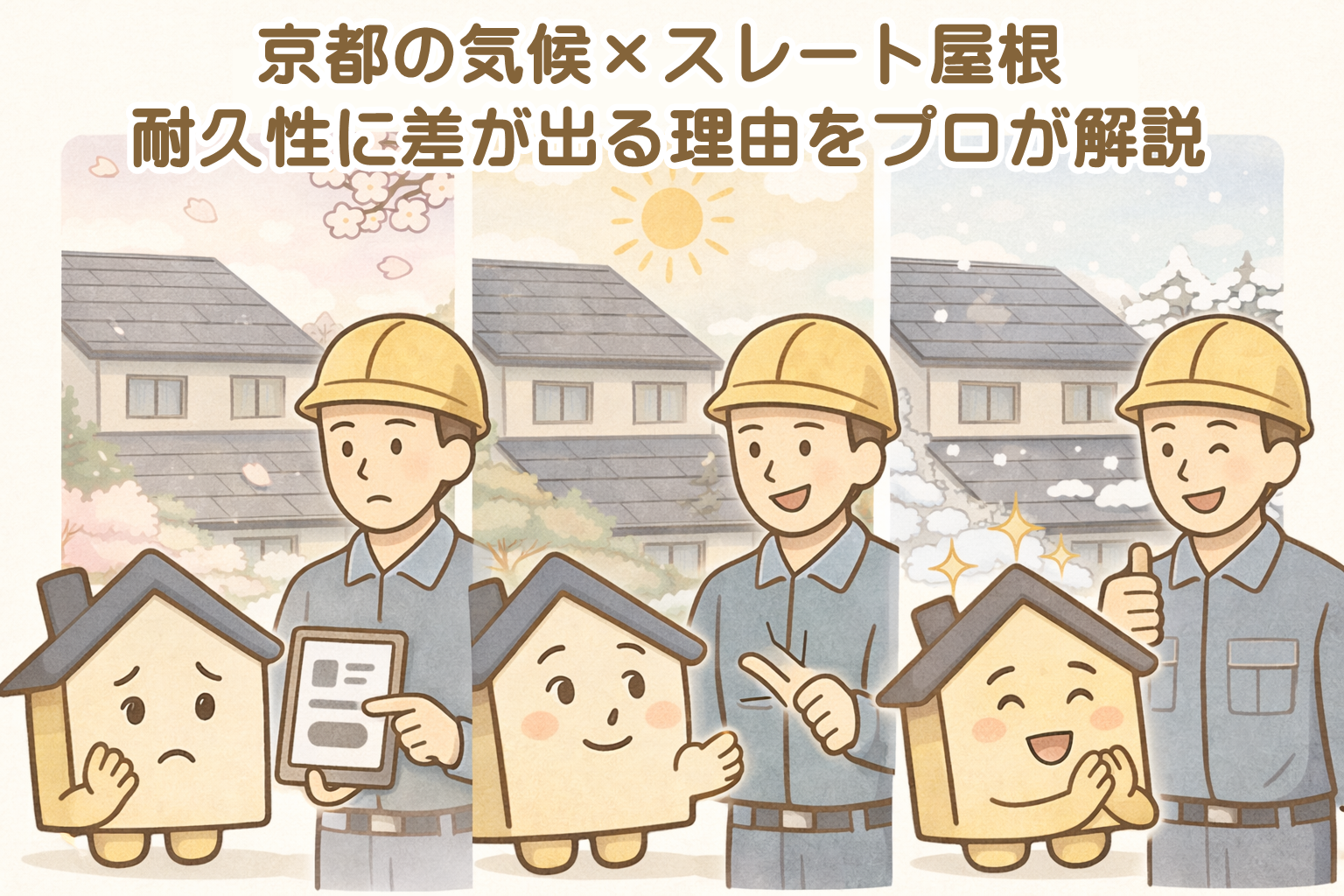 京都の気候がスレート屋根に与える影響