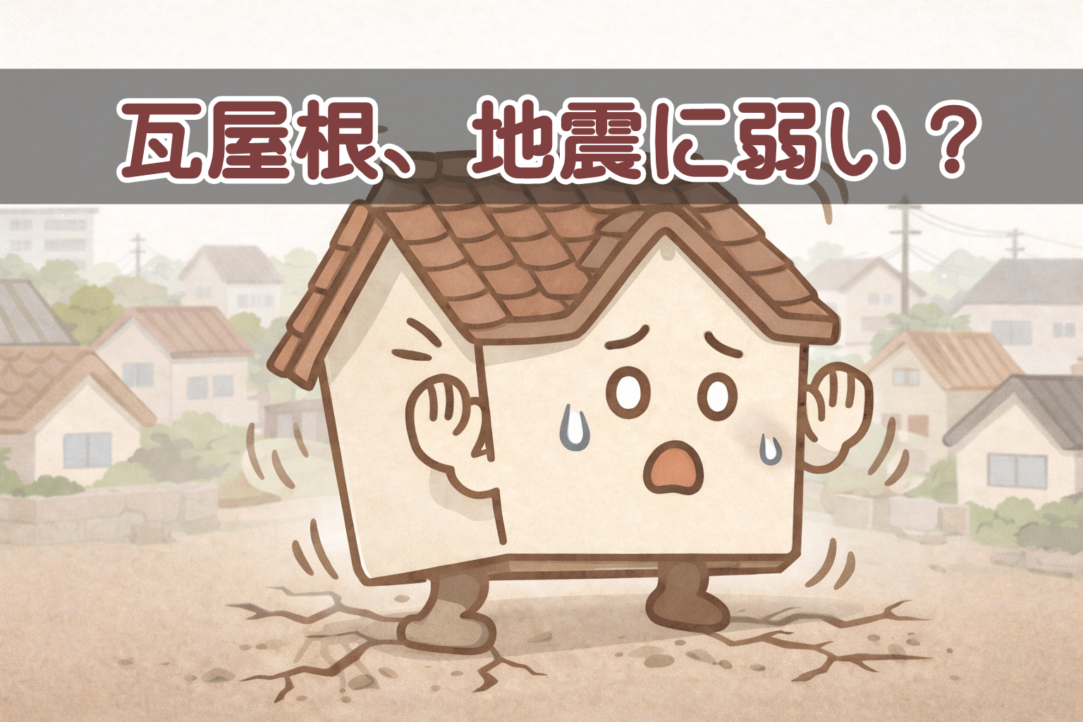 瓦屋根は地震に弱いと言われる理由を検証するイメージ