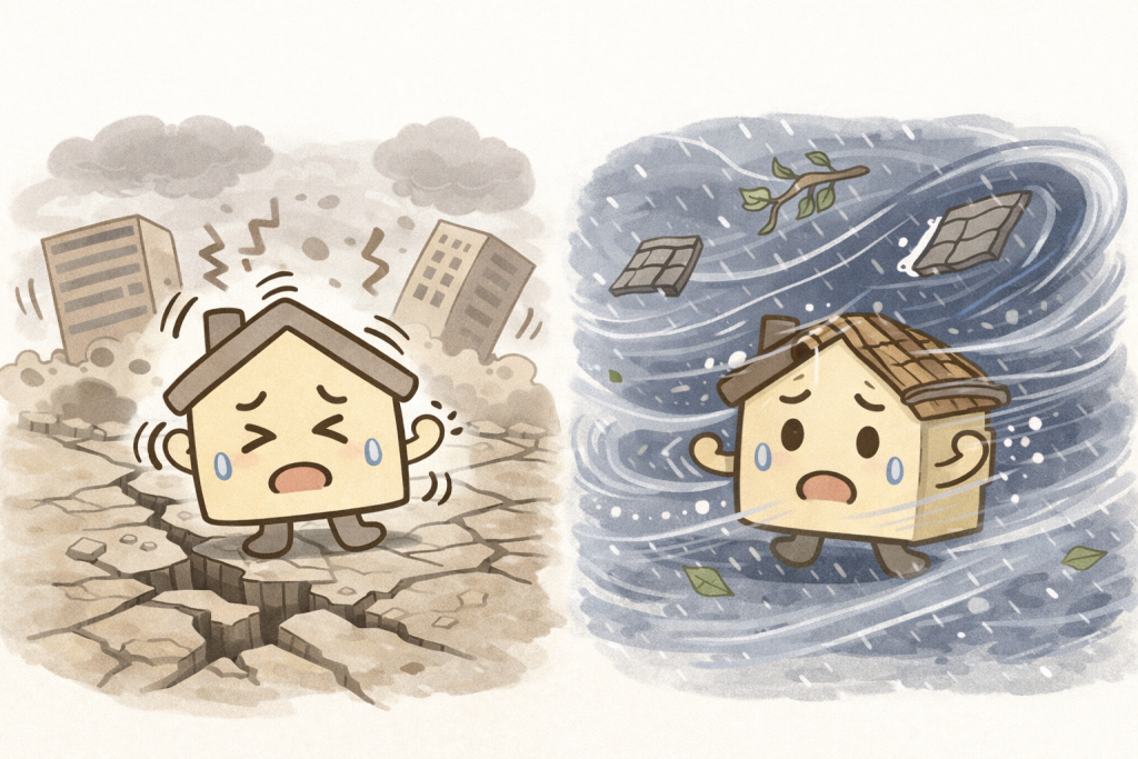 地震や台風の外力で釘が緩む瓦屋根