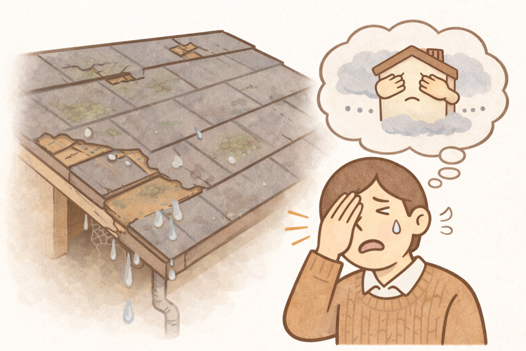 放置されたスレート屋根のリスク