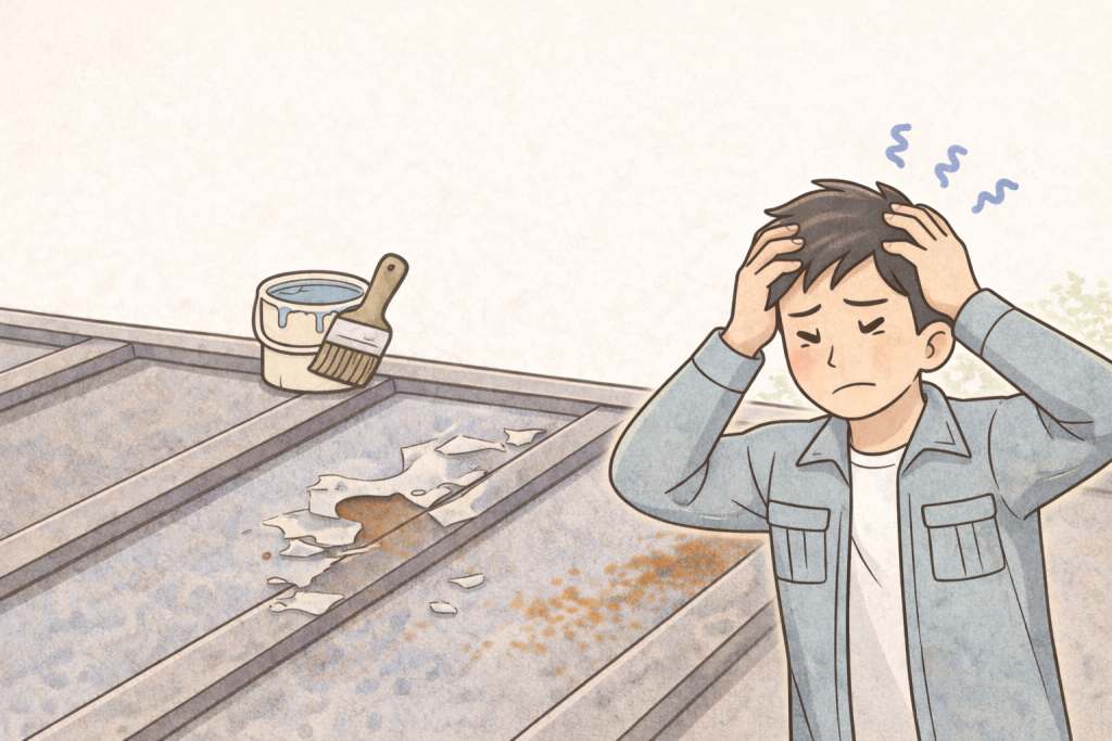 DIY塗装後にサビが再発して再施工が必要になった金属屋根