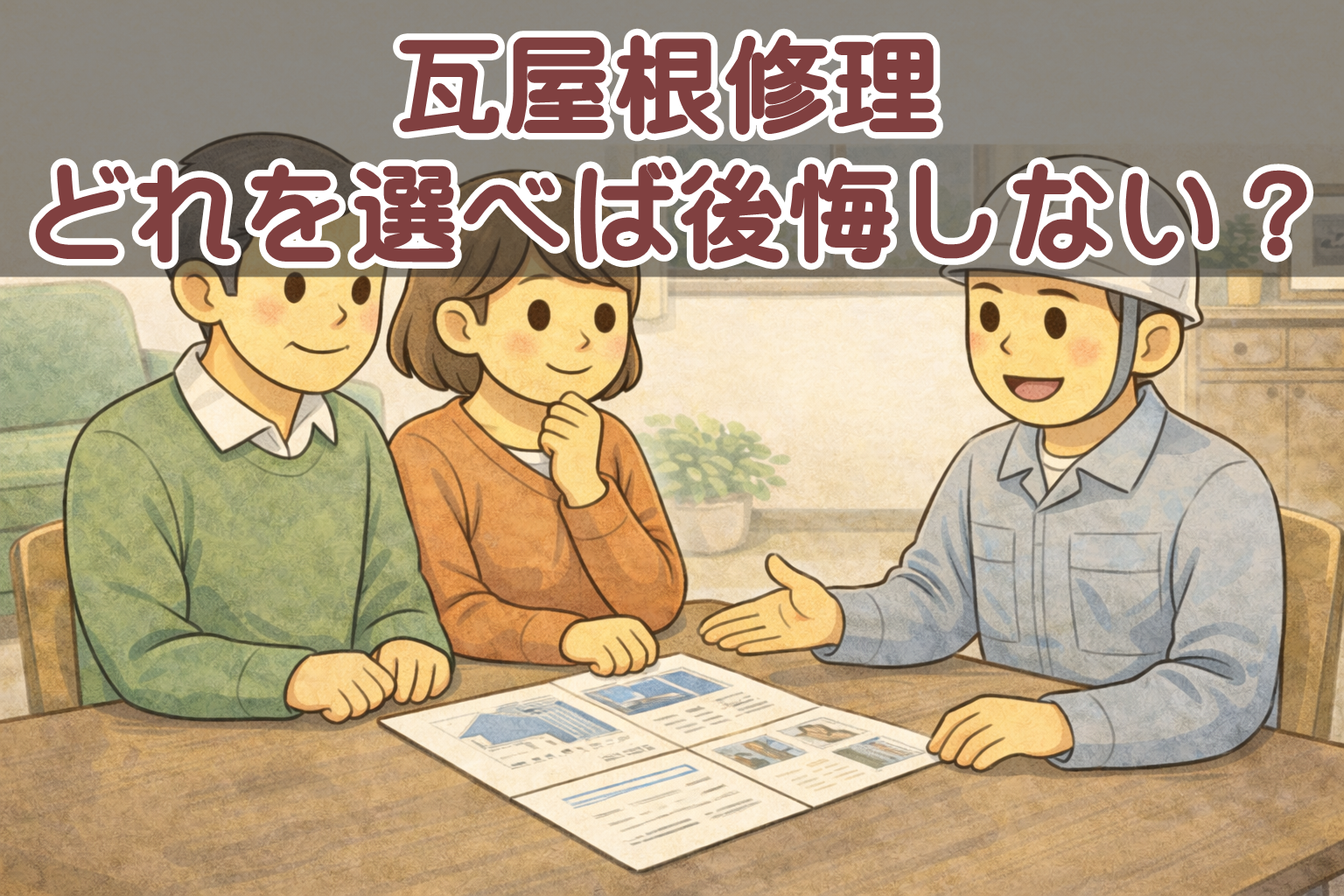 瓦屋根修理の選び方と判断基準を解説するイメージ