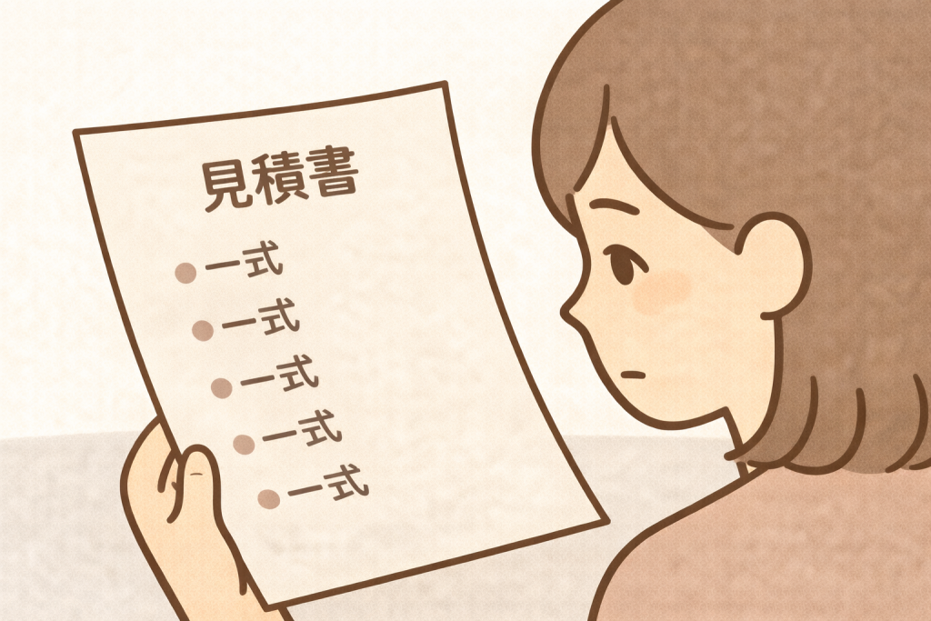 見積書で確認すべきポイント