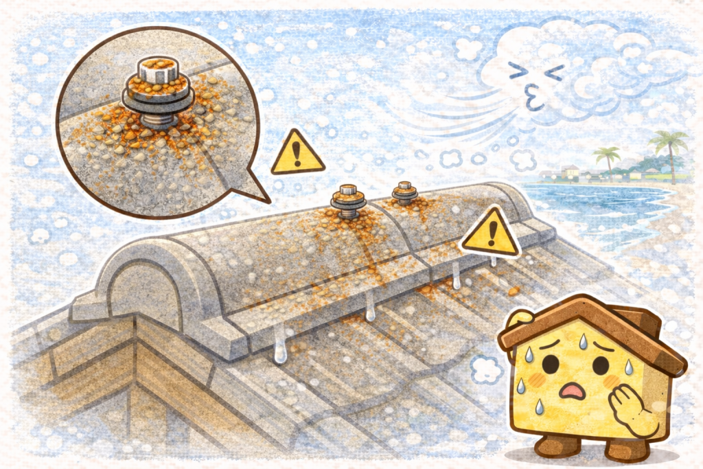 海沿い地域の塩害が瓦屋根に与える影響