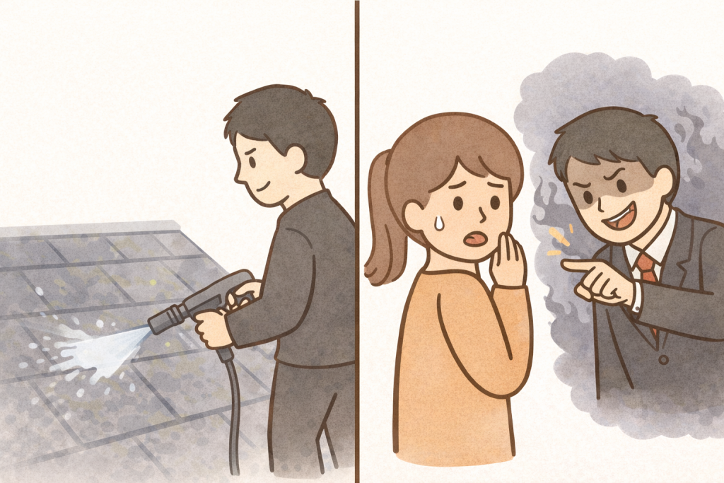 スレート屋根塗装前に知っておきたい注意点を示すイメージ
