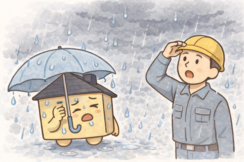 梅雨の長雨がスレート屋根に与える影響