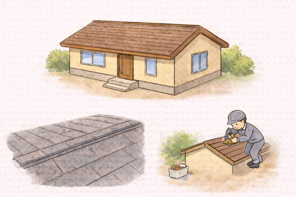 足場なしで対応できるケース