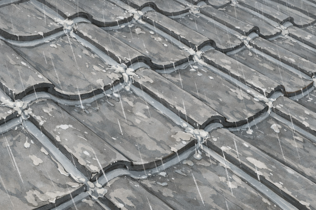 ラバーロック工法の誤使用による屋根工事の失敗例