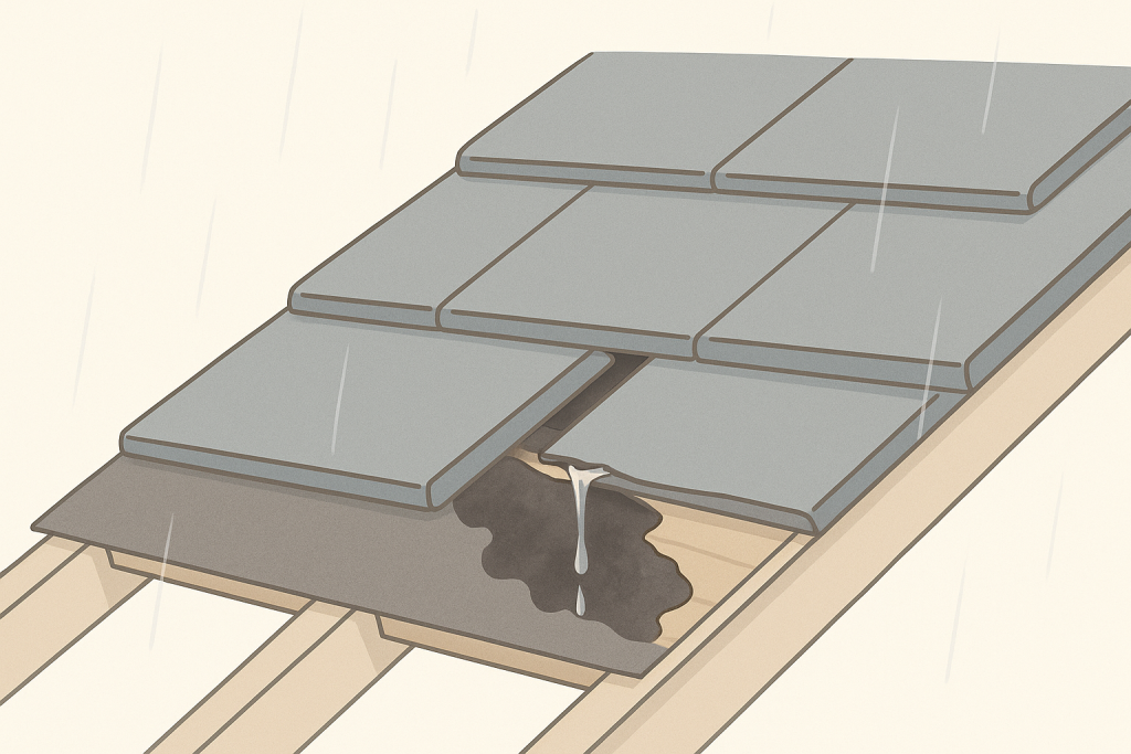 劣化した防水シートのイメージ