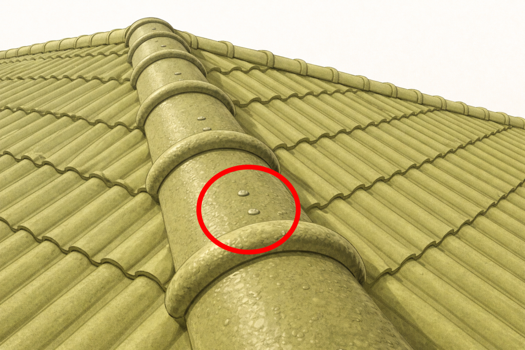 瓦屋根で釘やビスが使われる固定構造