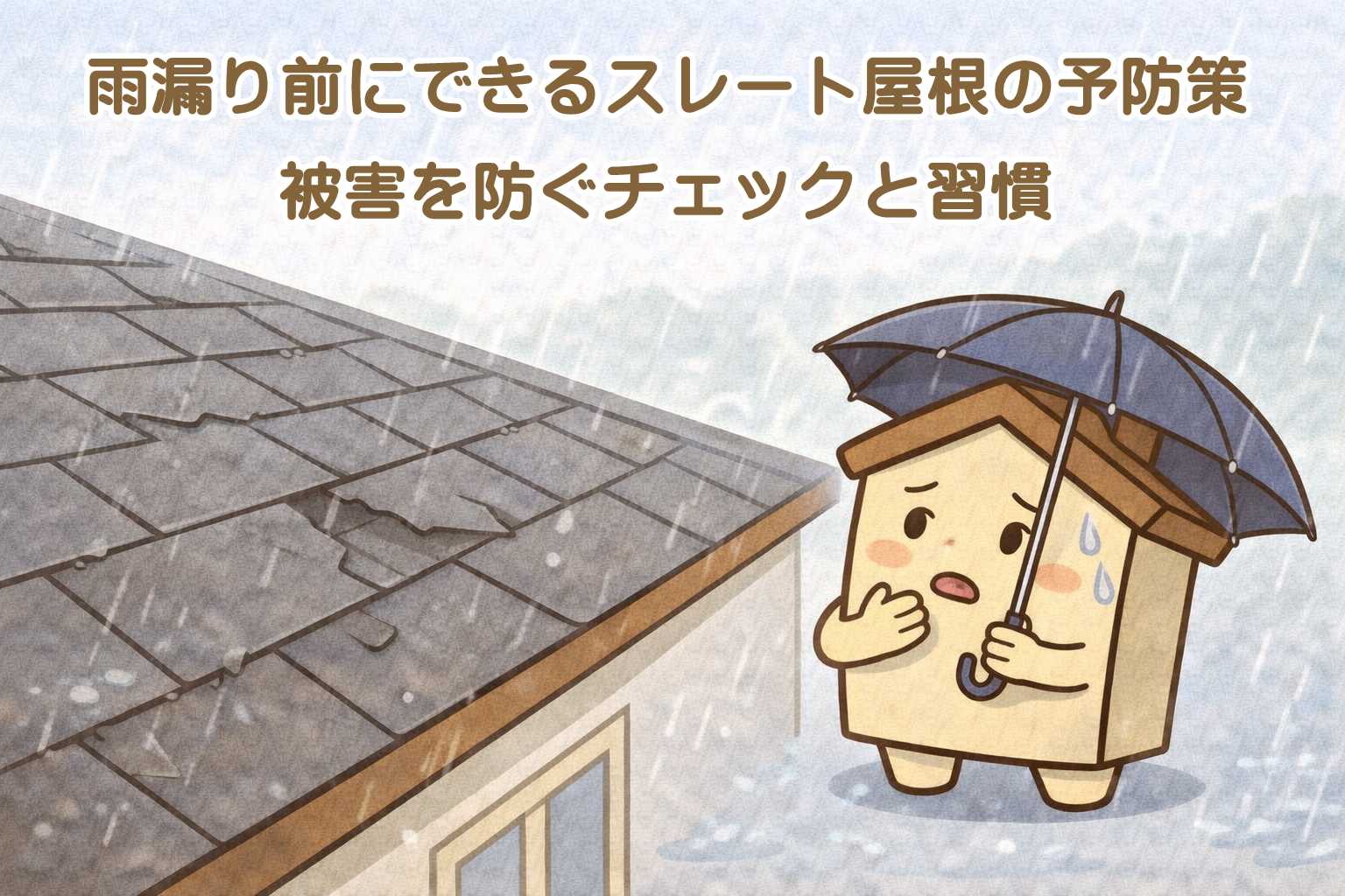 雨漏り前にできるスレート屋根の予防策
