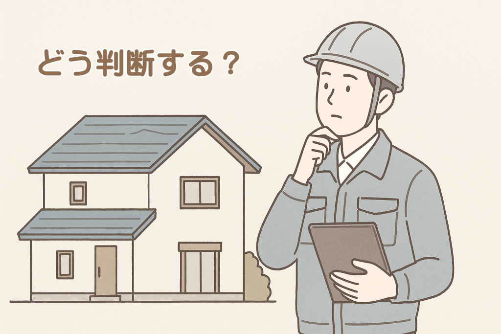 葺き替えとカバー工法を条件から考える判断イメージ