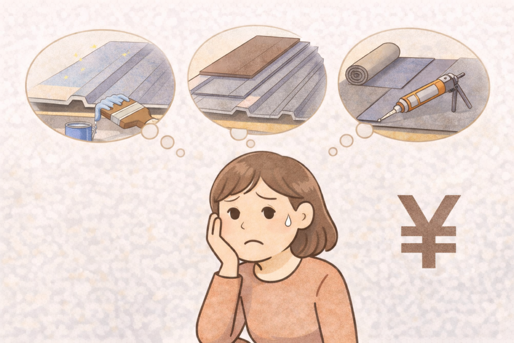 金属屋根の修理方法別に見る費用相場のイメージ