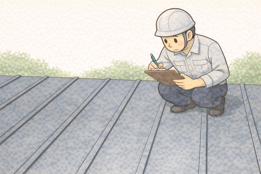 築浅で状態の良い金属屋根のイメージ